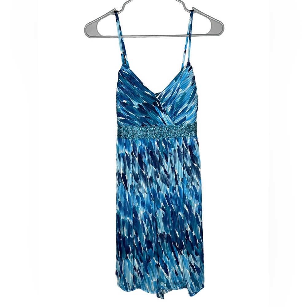 Blue And White Prom/Casual Roulette Dress Size 8 Style #8PEA4158 RN #117493
